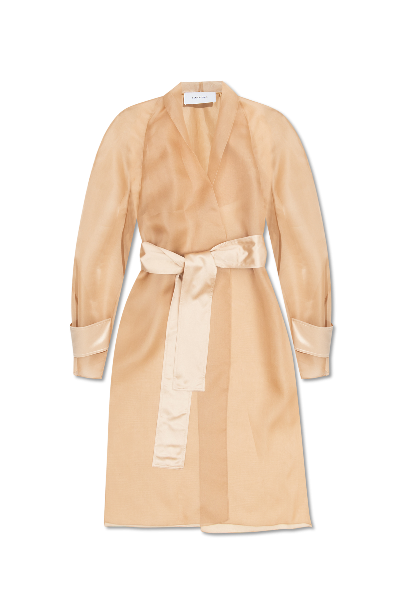 Beige Transparent coat FERRAGAMO - SchaferandweinerShops
